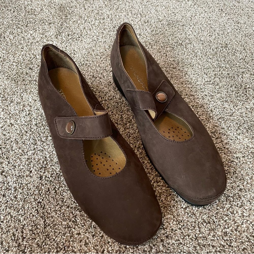 Stonefly Brown Suede Mary Jane Comfort Shoes Size EU 40